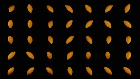 3d render croissants on black background animation Stock Footage 169817014
