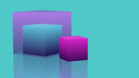 3D render of a cube with a background. B... | Stock Video | Pond5