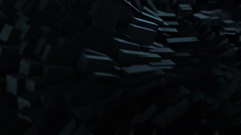 3d render Cubes Dark Background Stock Illustration