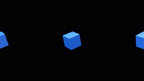 3d render cubes rotating on dark background Stock Footage 175819850