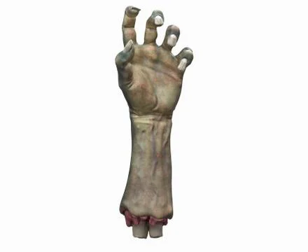 3D render of cutted Zombie hand, Halloween theme. Stock Illustration