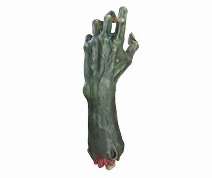 3D render of cutted Zombie hand, Halloween theme. Stock Illustration