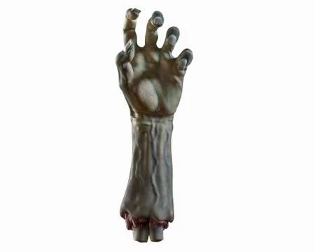 3D render of cutted Zombie hand, Halloween theme. Stock Illustration