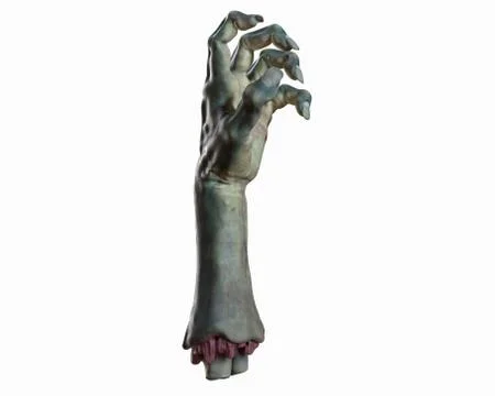3D render of cutted Zombie hand, Halloween theme. Stock Illustration