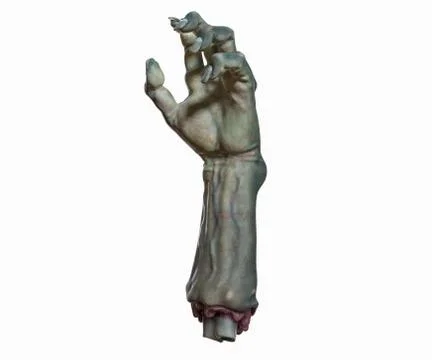 3D render of cutted Zombie hand, Halloween theme. Stock Illustration