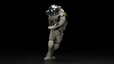 3d render dancing astronaut イラスト素材