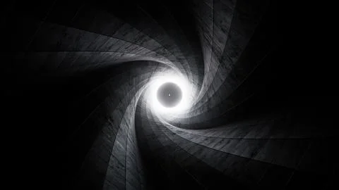 3d render of dark abstract concrete interior tunnel design with lighting. 3d Illustrazione stock