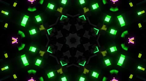 3d render. Dark background with abstract symmetrical pattern of geometric 3d Stock Illustration