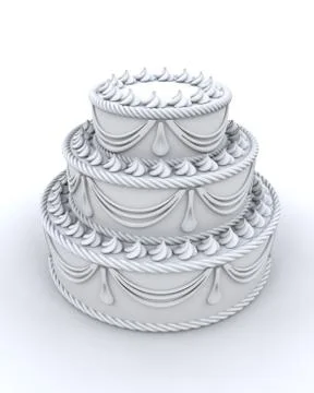 3d render of decorated cake Stock Illustration