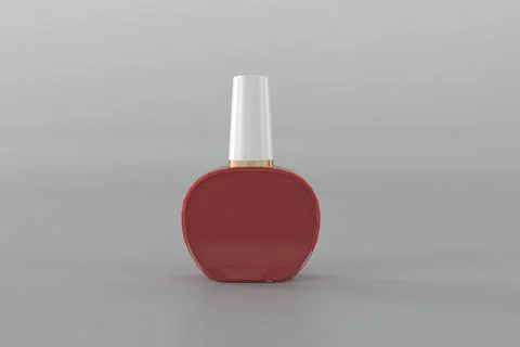 3d render of a decorative perfume bottle isolated on gray background Ilustração Stock