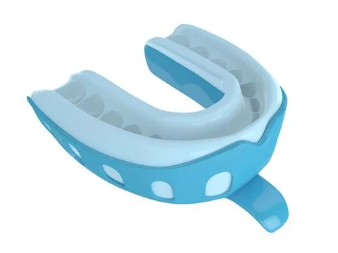 3d render dental plastic impression tray with material Stock Photos