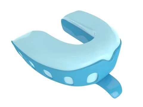 3d render dental plastic impression tray with material Stock Photos