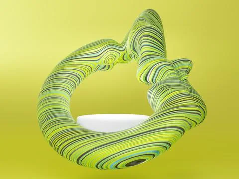 3d render design of an abstract wave of different colors on a background with Stock Illustration