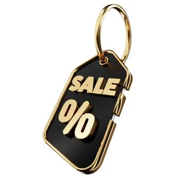 3d render design for a black and gold color discount coupon template at an an Stock Illustration