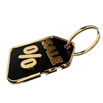 3d render design for a black and gold color discount coupon template at an an Stock Illustration