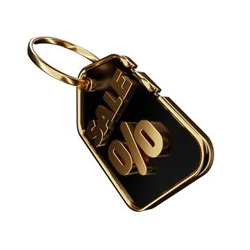 3d render design for a black and gold color discount coupon template at an an Stock Illustration