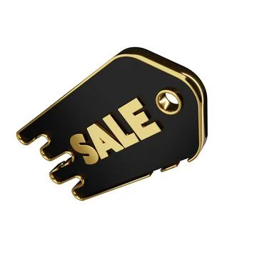 3d render design for a black and gold color discount coupon template at an an Stock Illustration