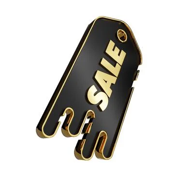 3d render design for a black and gold color discount coupon template at an an Stock Illustration