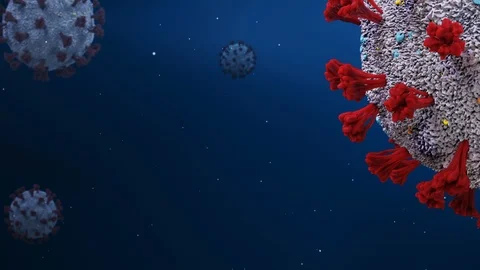 3D render detailed macro of nCov cell. Virus concept. Coronavirus visualisation 库存影片 127100028