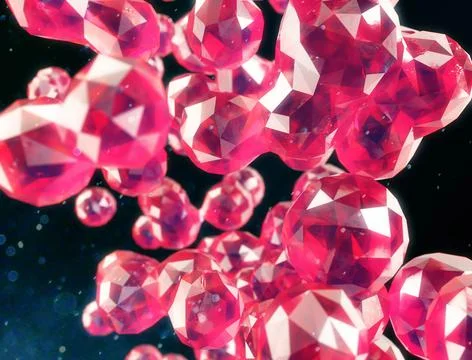 3D Render diamonds on black background 스톡 일러스트