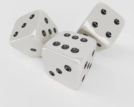 3D Render of Dice 스톡 일러스트