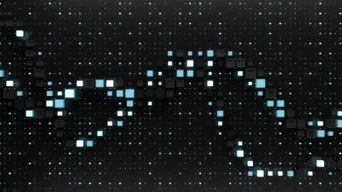 3d render digital background with abstract graph among grid pattern. Backgrou Stock Illustration