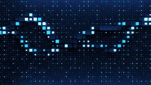 3d render digital background with abstract graph among grid pattern. Backgrou Stock Illustration