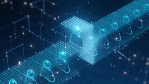 3D Render Digital Identity and User Data Network Stock Footage 328248320