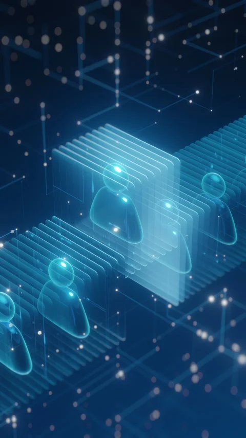 3D Render Digital Identity and User Data Network 스톡 동영상 328248347