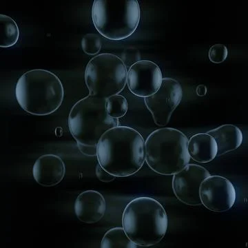 3d render digital illustration of smooth liquid shape on dark background Stock Illustration