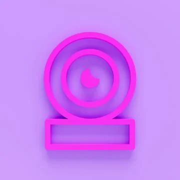 3d render of Digital Webcam line icon. linear style sign for mobile concept a Stock Illustration