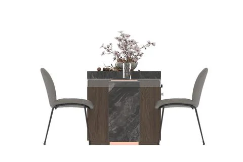3d render of dining table Stock Photos