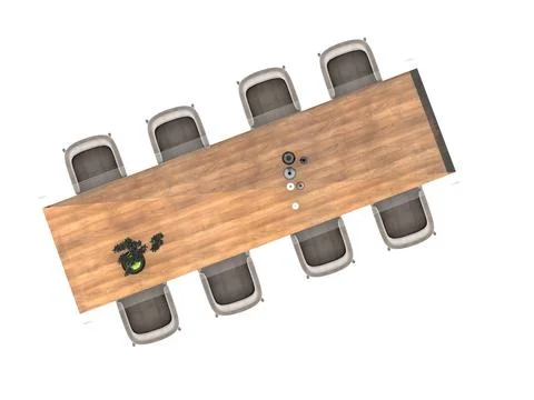 3d render of dining table Stock Photos