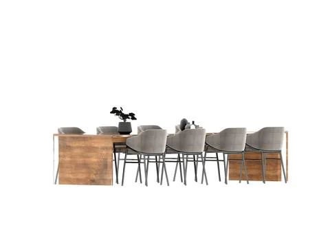 3d render of dining table Stock Photos