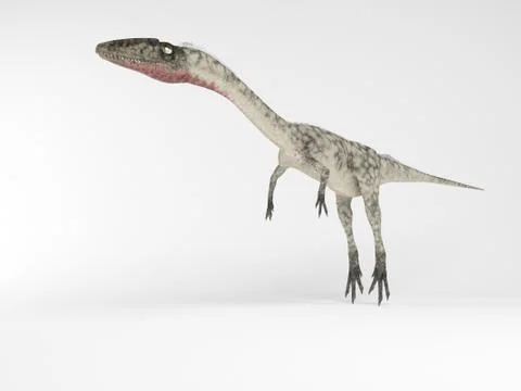 3d render of a Dinosaur inside a white stage Stock Illustration