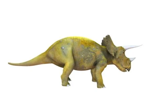 3d render of a Dinosaur inside a white stage Stock Illustration