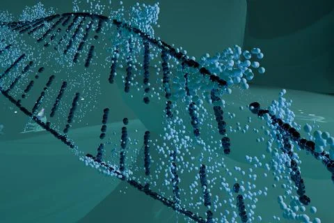 3d render of dna closeup イラスト素材