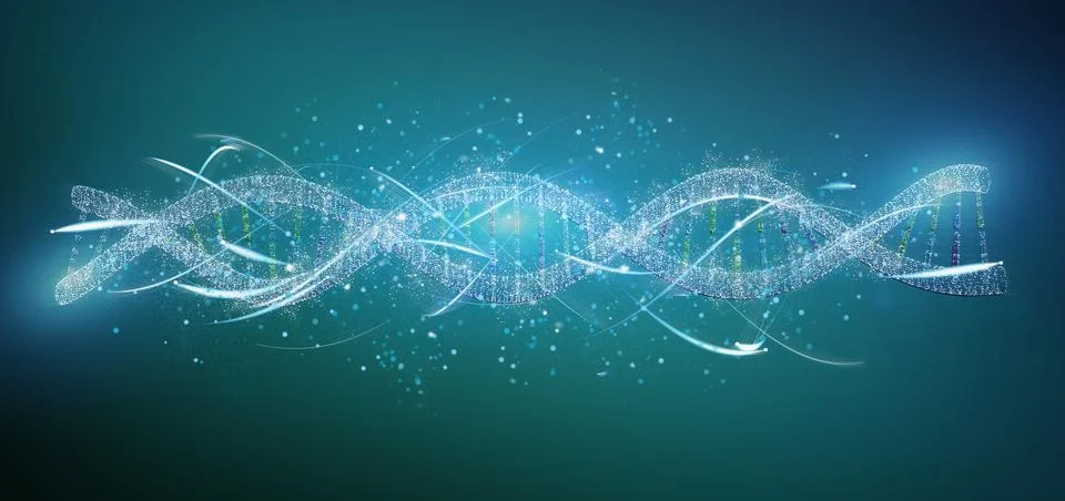 3d render DNA isolated on a background Stock Illustration