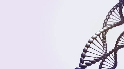 3D render DNA structure  polygonal wireframe DNA isolated background. 3D illu 스톡 일러스트