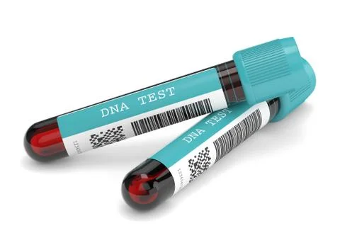 3d render of DNA test tubes Illustrazione stock