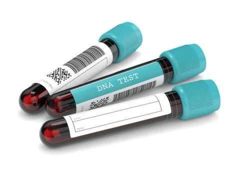 3d render of DNA test tubes Illustrazione stock