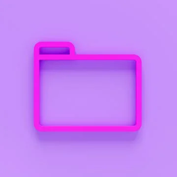 3d render of Document file line icon. Simple style. Collect, account, stateme Stock Illustration