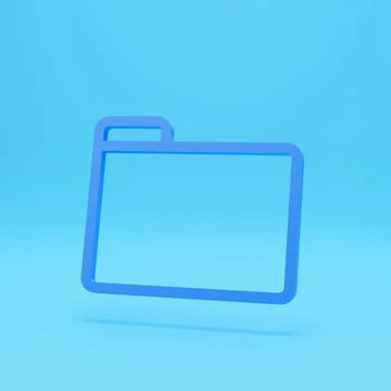 3d render of Document file line icon. Simple style. Collect, account, stateme Stock Illustration