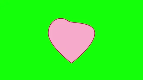 3D render of dotted heart animation on green screen background for chroma key Stock Footage 336180205