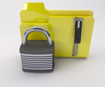 3D Render of Doucment Security Icon イラスト素材