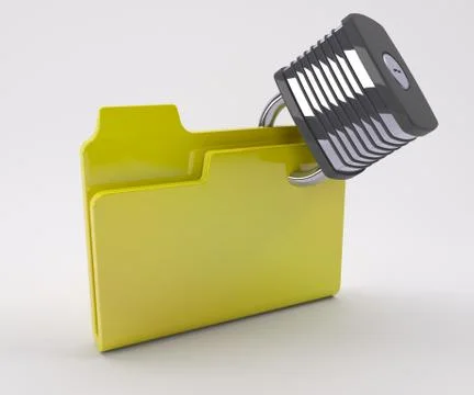 3D Render of Doucment Security Icon イラスト素材