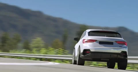 3d render of driving suv car or cruising vehicle on highway road for travel.. Video stock 260525348