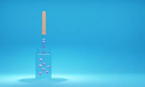 3D render of drops in the nose and ears with a runny nose and pain in the ears. Stock Illustration