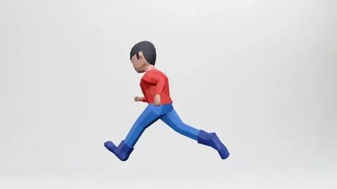 3d render of dummy figure running in looping movement Stock Footage 250143578