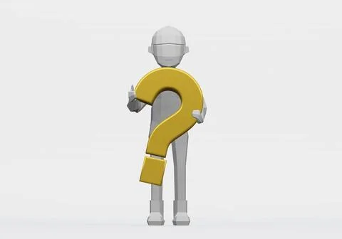 3d render of dummy holding a question mark 3d render of dummy holding a qu... Stock Photos